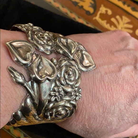Sterling Art Nouveau Bracelet - Picture 7 of 10